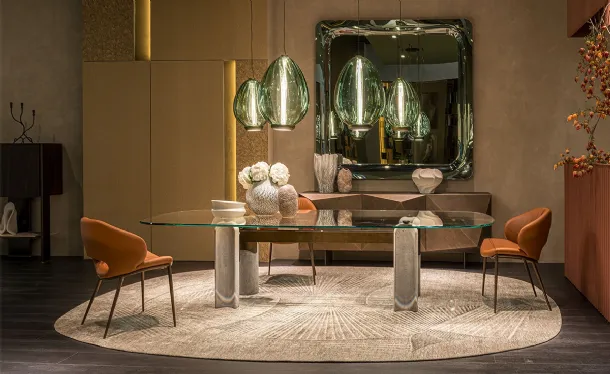 Bilbao Glass Table by Cattelan Italia