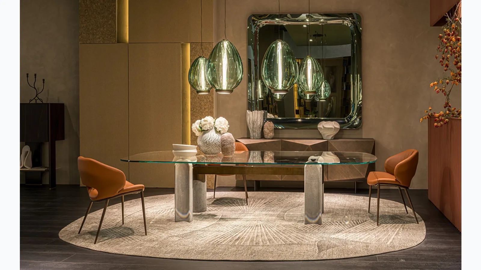 Bilbao Glass Table by Cattelan Italia