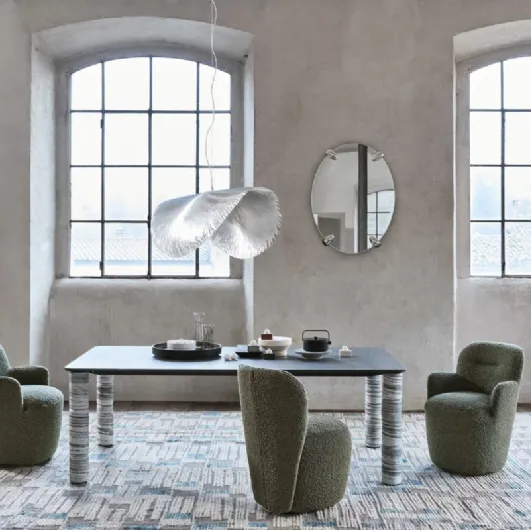 Brick 144 lava stone table by Gervasoni.