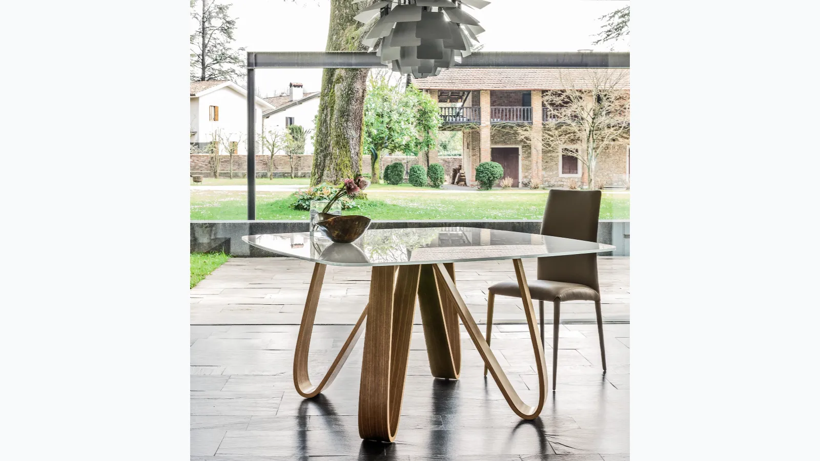 Butterfly glass table by Tonin Casa