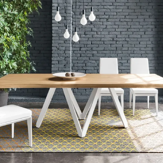 Cartesian wooden table by Calligaris
