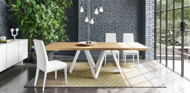 Cartesian wooden table by Calligaris