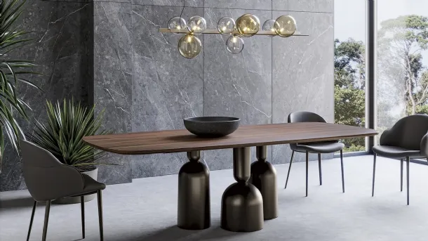 Wooden table Cop Wood with top in Bonaldo wood