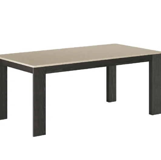 Extendable table Cosp Caranto with quartz top and solid wood structure by Veneta Cucine.