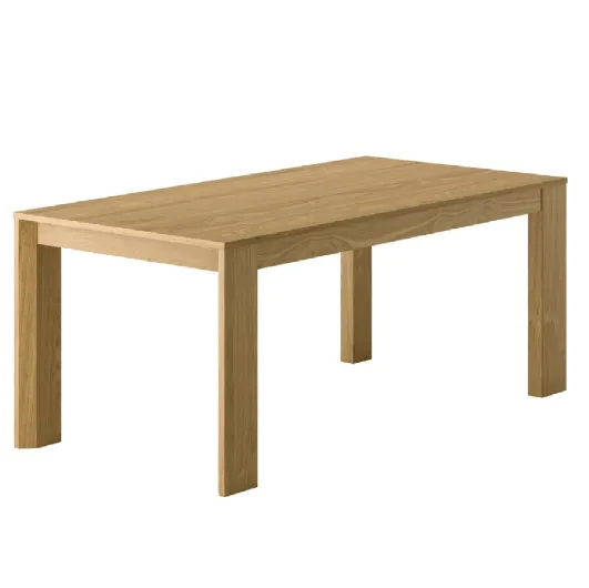 Cosp table with veneered top and solid base by Veneta Cucine.