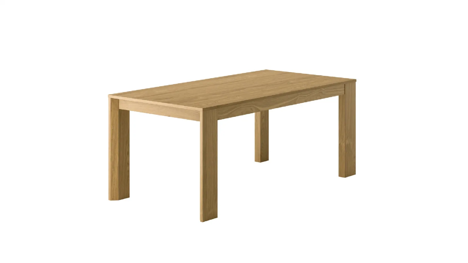 Cosp table with veneered top and solid base by Veneta Cucine.