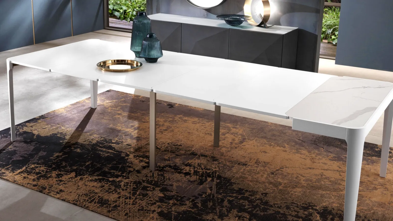 Extendable Cross console table by Riflessi.