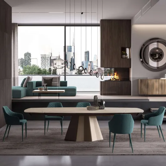 Extendable dining table Cupid by Ozzio