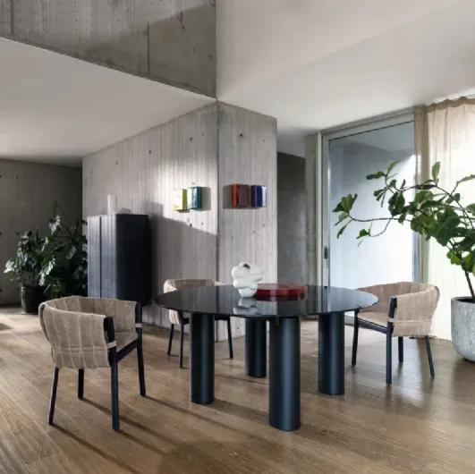 Glass table Daen 36 by Gervasoni