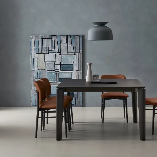 Extendable table Desco in Charcoal Oak by Sangiacomo