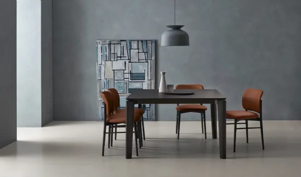 Extendable table Desco in Charcoal Oak by Sangiacomo