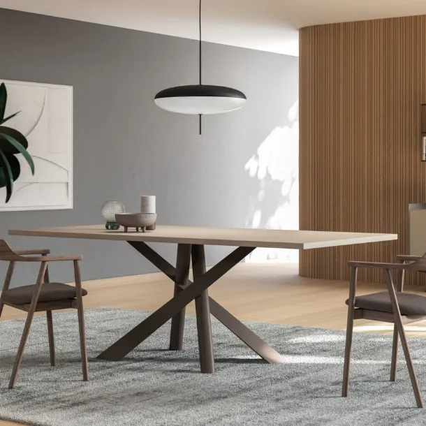 Table Diago with Avana dekor top by Orme