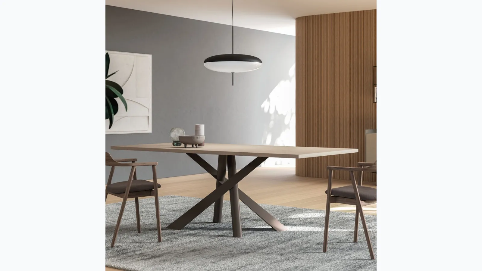 Table Diago with Avana dekor top by Orme