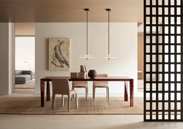 Diamond table in colored glass by Molteni & C