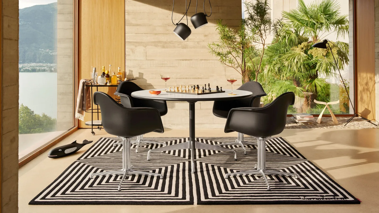 Eames Segmented Tables Dining round table by Vitra.
