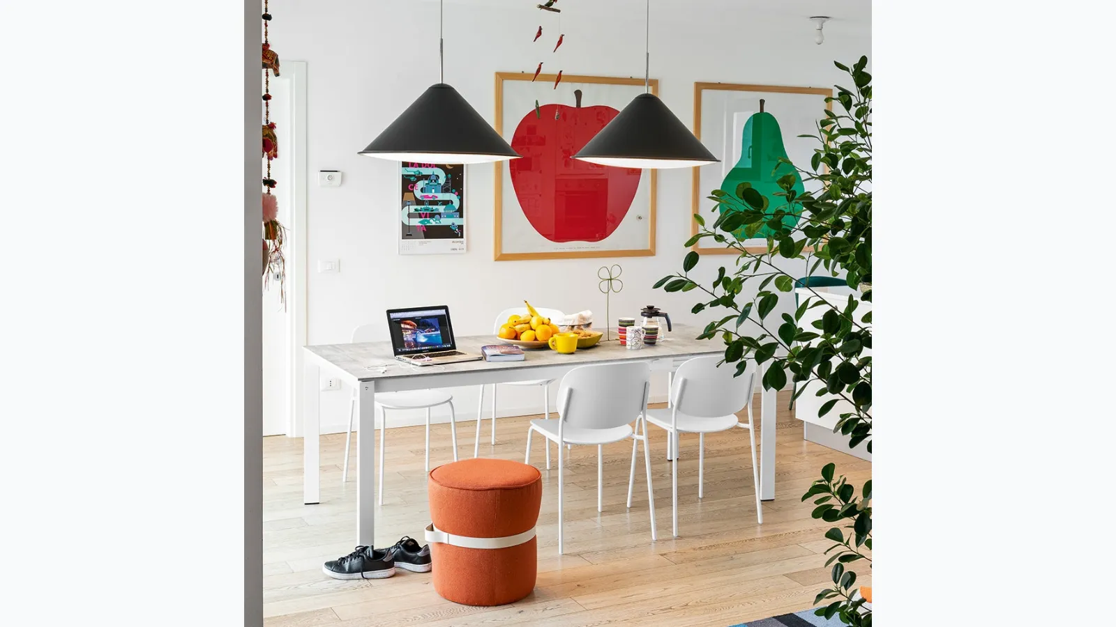 Eminence Metal extendable dining table by Connubia