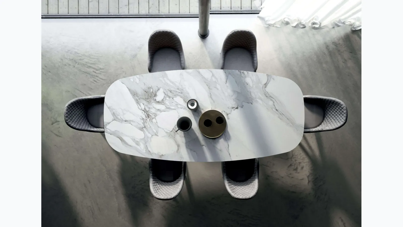 Fixed Fil8 Table in Ozzio Ceramic