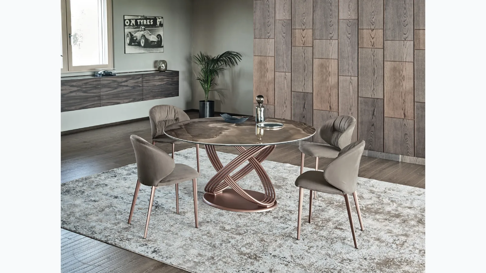 Round Fusion Table in SuperMarble by Bontempi