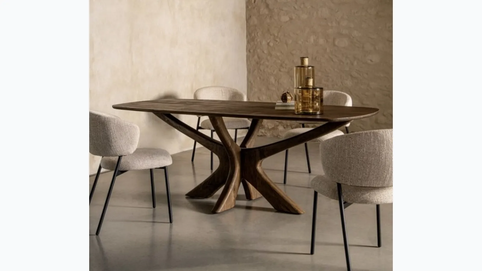 Garcia wooden table by Bizzotto