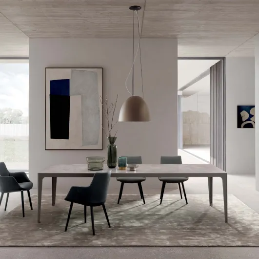 Grand More table with ceramic top by Presotto.