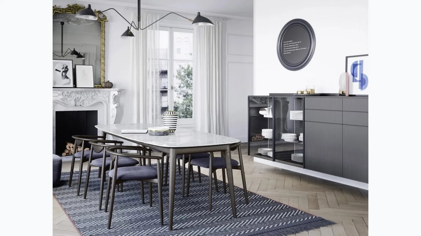 Hanami table with Novamobili marble top.