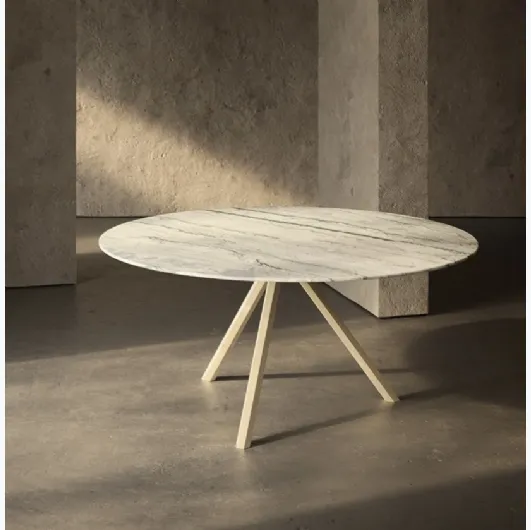 HEB Round marble table by Desalto.