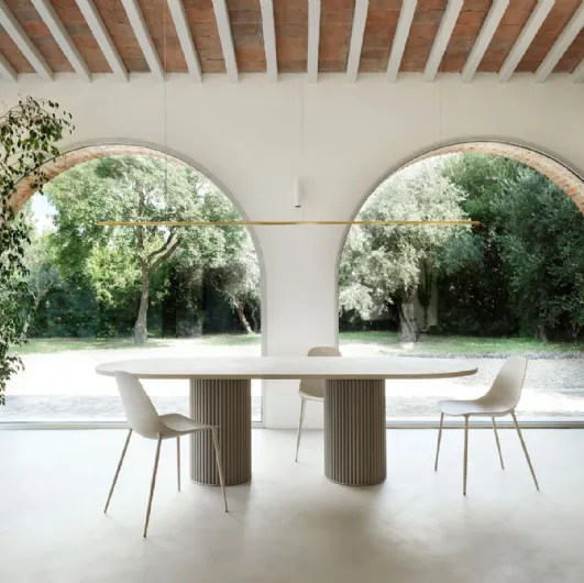 Hercle oval table in ecological concrete by Opinion Ciatti.