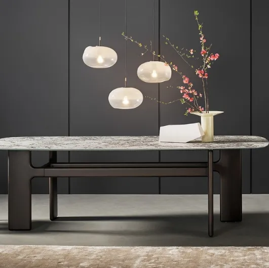 Hippos table with marble top by Bonaldo.