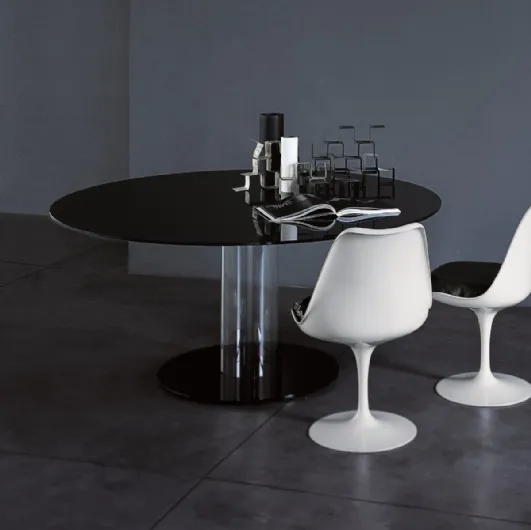 Round table Hub by Glas Italia