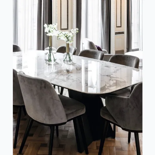Icaro fixed table in ceramic by Calligaris