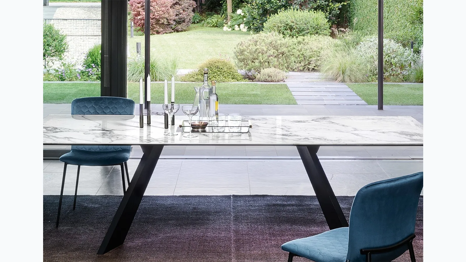 Fixed ceramic table Icaro by Calligaris
