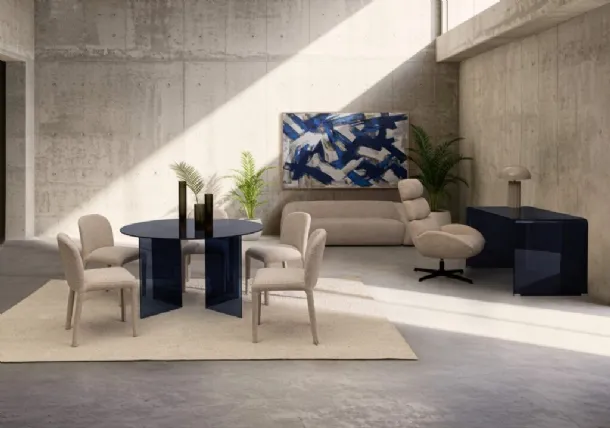 Iride Dark Round Table by Bizzotto