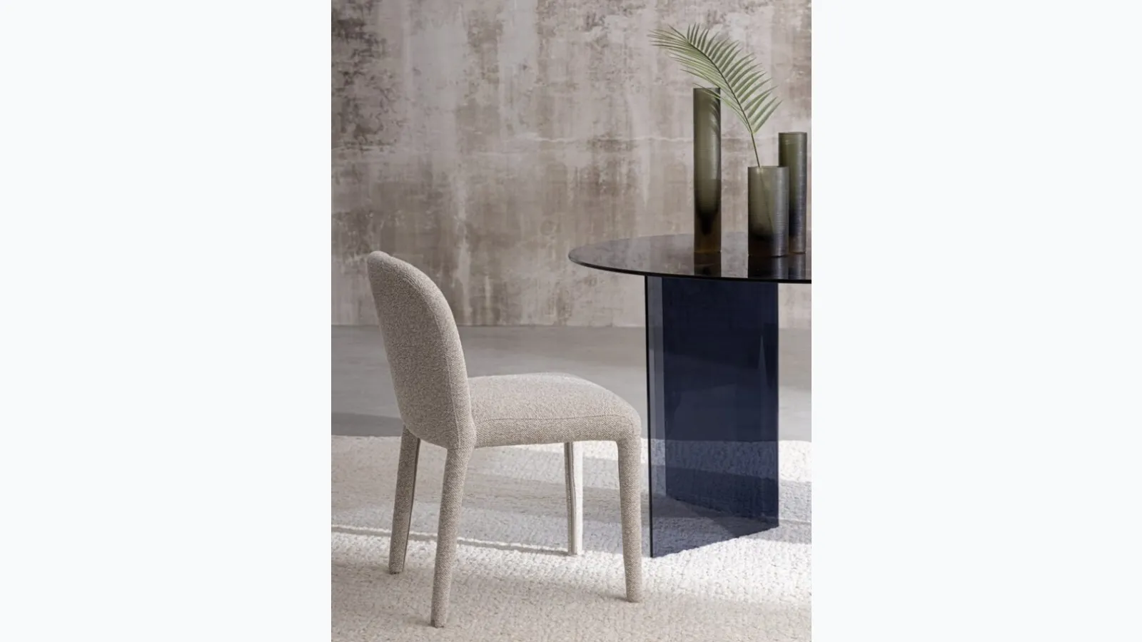 Iride Dark Round Table by Bizzotto