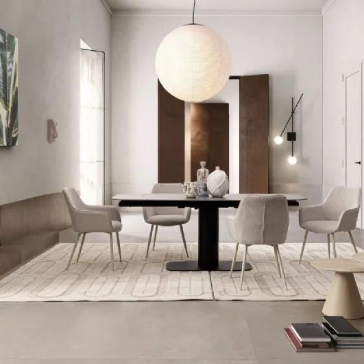 Extendable Jeremias table in porcelain stoneware by Bizzotto