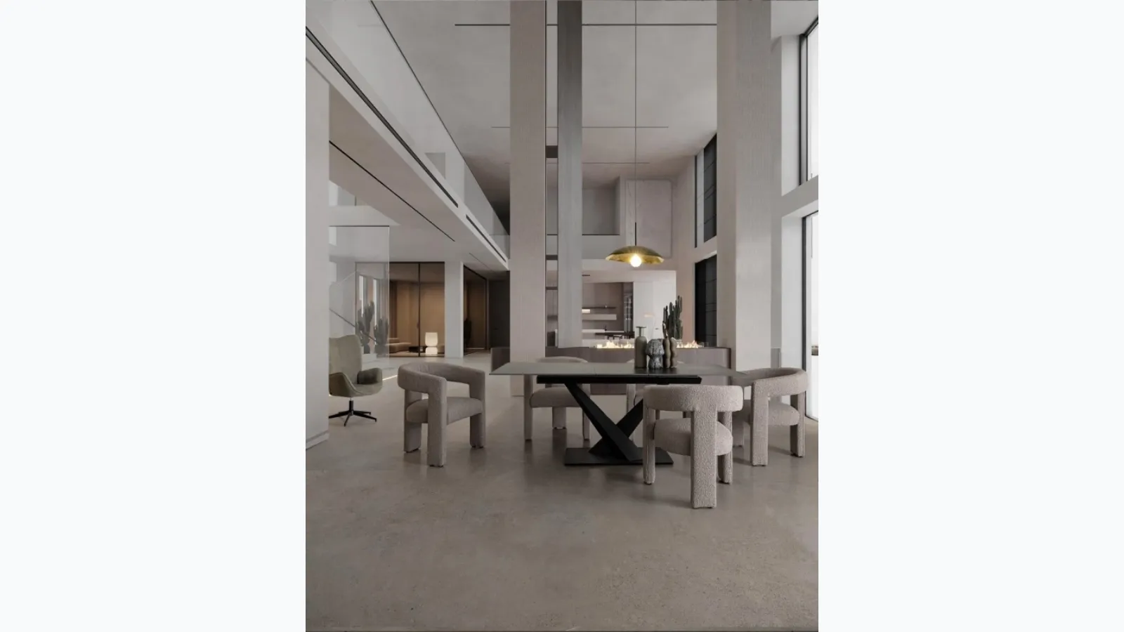 Extendable dining table Johannes by Bizzotto