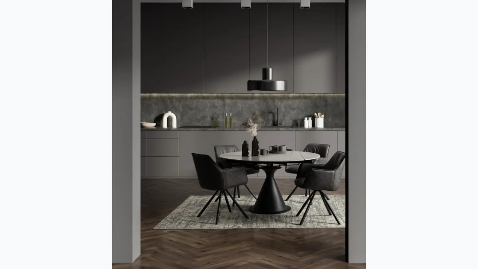 Extendable round table Jonni by Bizzotto