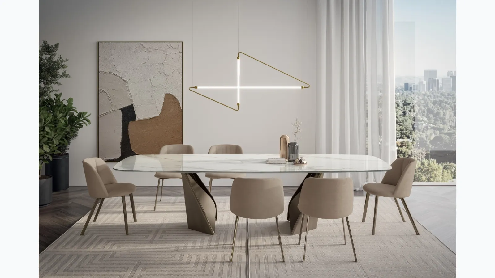 Table in Bontempi's SuperMarmo Kaleido