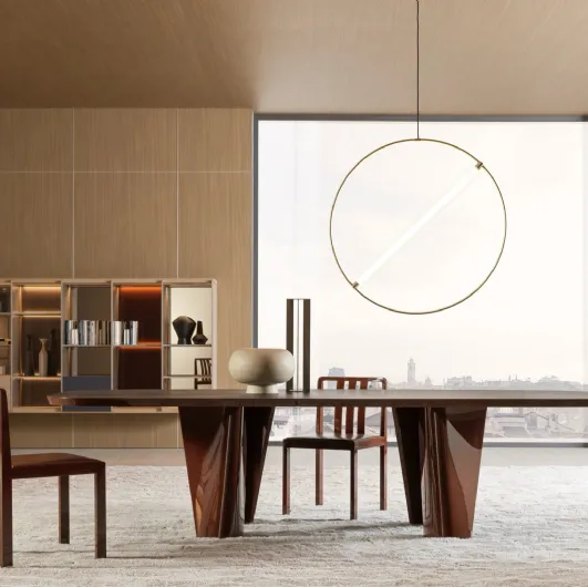 Lise table with Molteni & C wooden top.