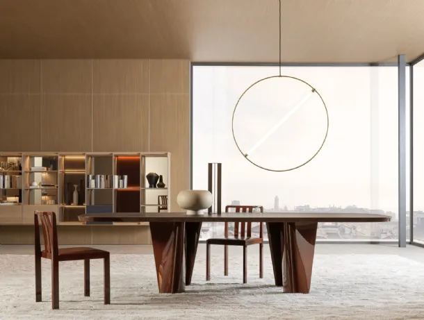 Lise table with Molteni & C wooden top.