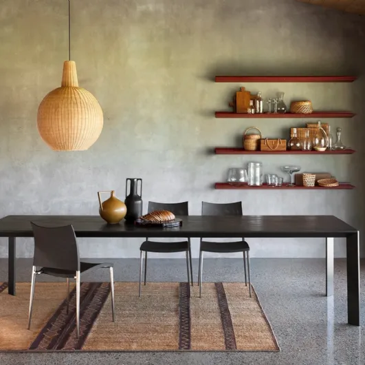 Mac table with ceramic top by Desalto.