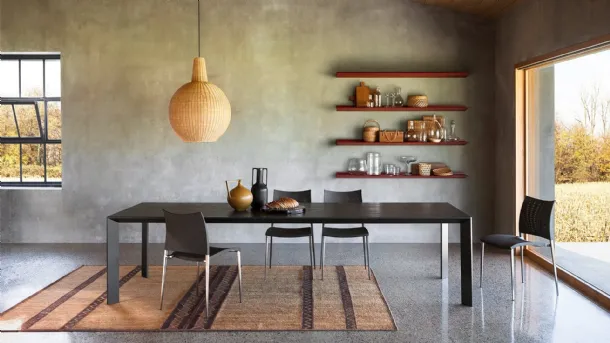 Mac table with ceramic top by Desalto.
