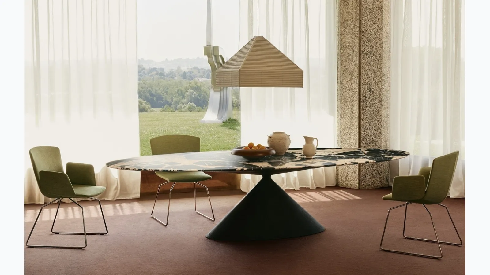 Maxy Clay marble table by Desalto.