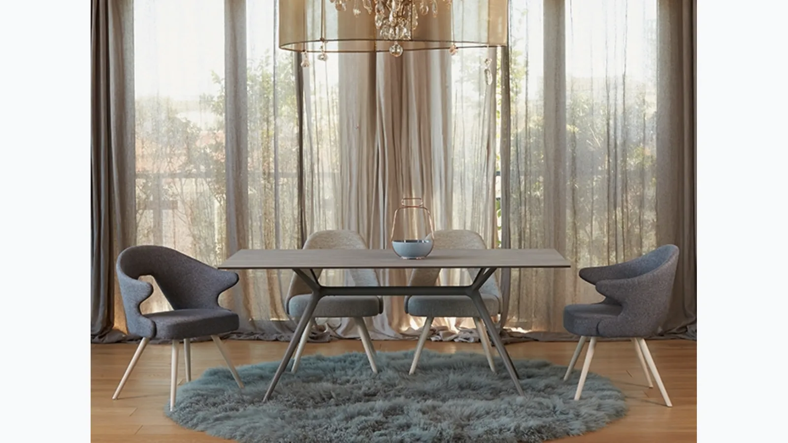Metropolis L table by Scab Design.
