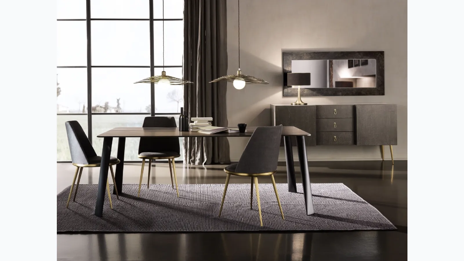 Milos ceramic table by Cantori.