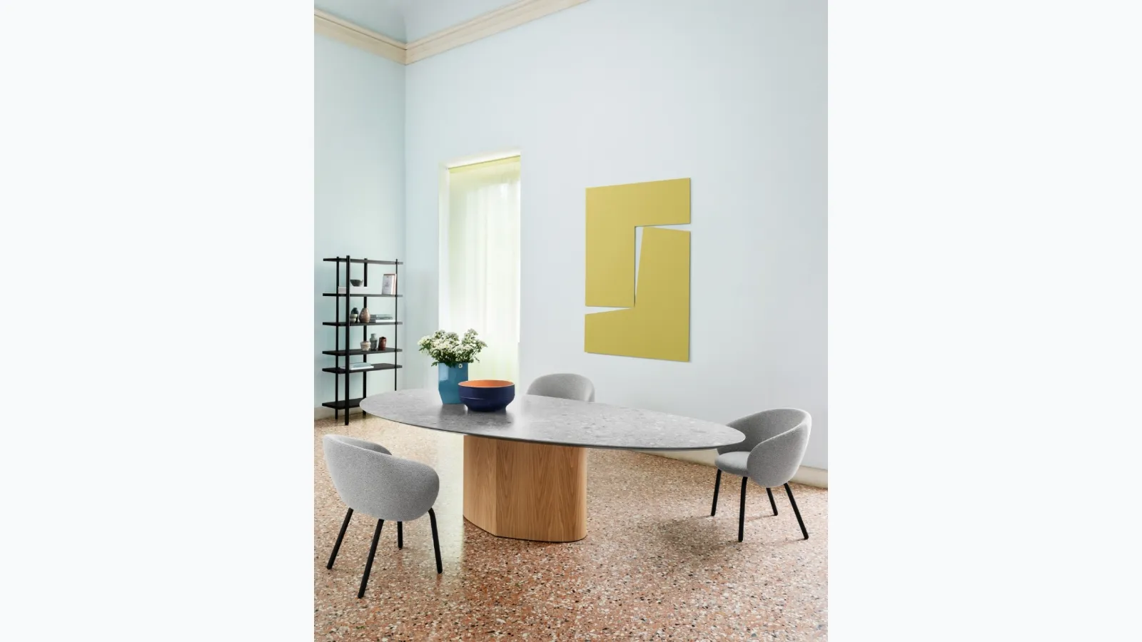 Monoplauto Table with Marble top by Miniforms.