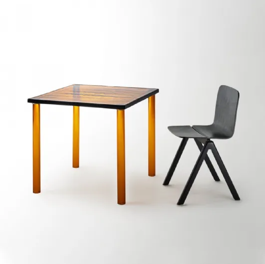 Nesting table made of Murano glass by Glas Italia.