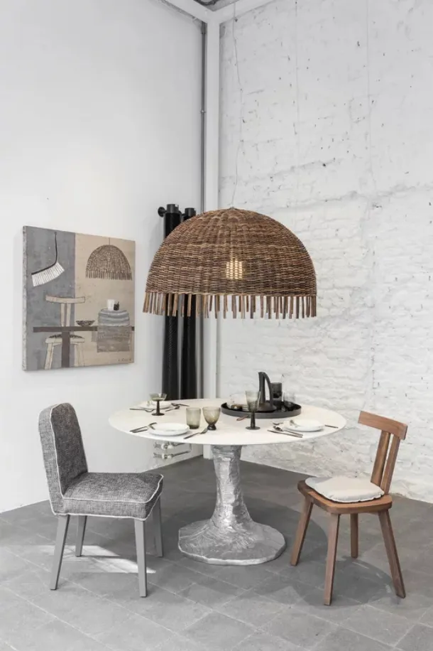Next 136 table in marble and aluminum by Gervasoni.