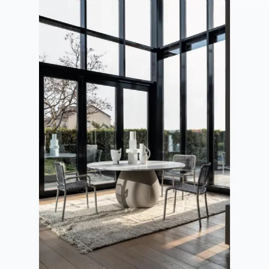 Next 236 marble table with Gervasoni cement base