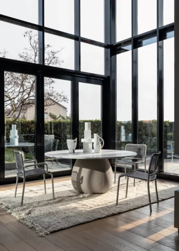 Next 236 marble table with Gervasoni cement base