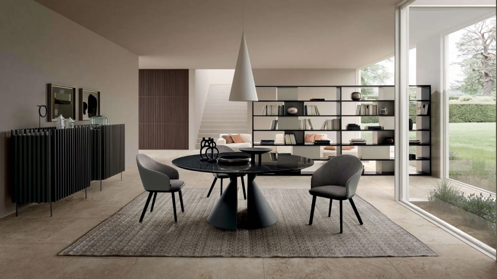 Round design table Nimbo by Presotto